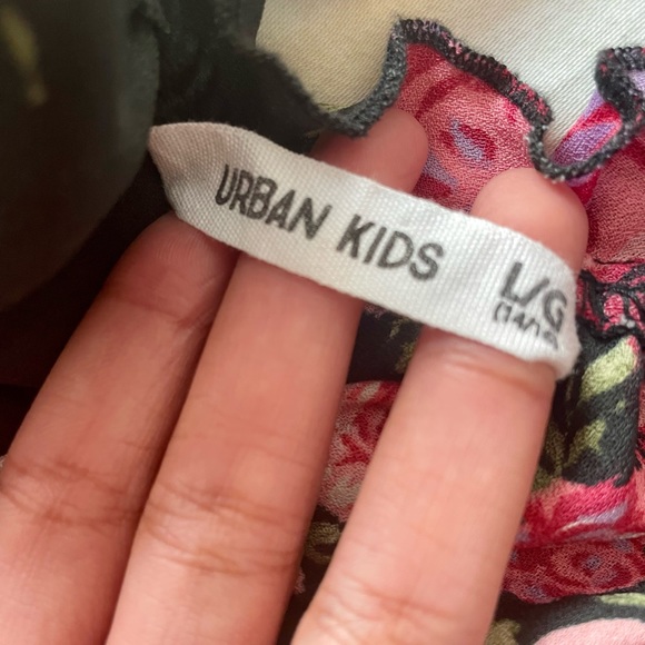 Black Floral Romper High-Low Dress - Picture 5 of 5